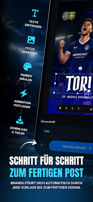 Brandu - Fußball Reels & Posts Screenshot 2
