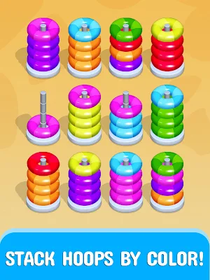 Hoop Stack Sort - Color Sort Puzzle Screenshot 2