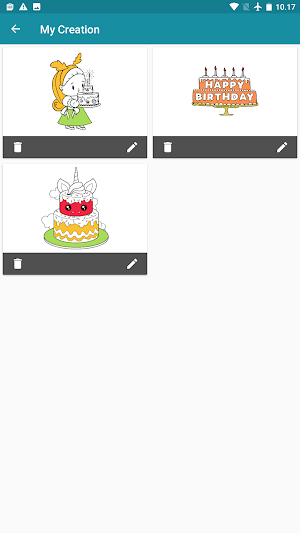 Birthday Cake Coloring Book Screenshot 1