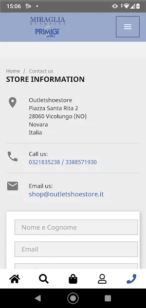 Outletshoestore Screenshot 1