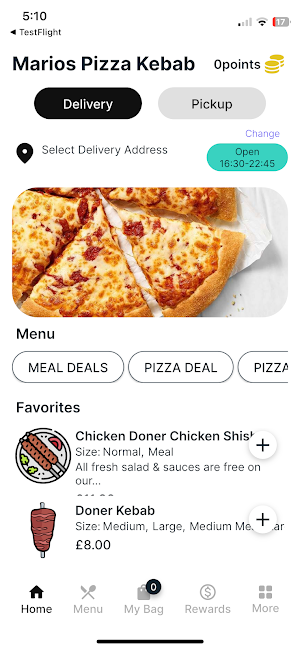 Marios Pizza Kebab House Screenshot 0
