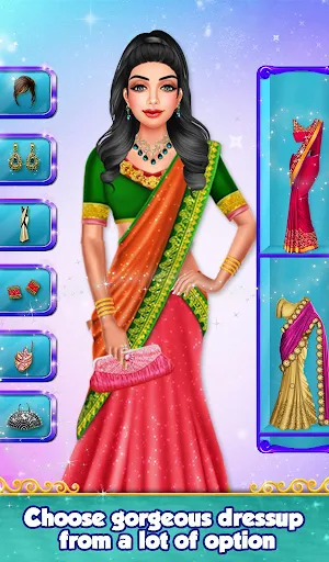 Indian Gopi Beauty Salon : Makeup Dressup Girls Screenshot 1
