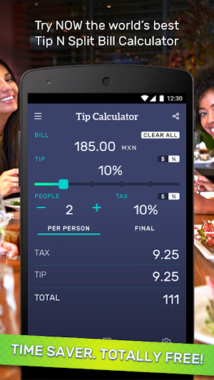 Tip Calculator & Bill Split Screenshot 0