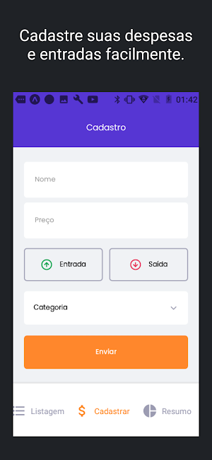 Controle financeiro - Simples Screenshot 1