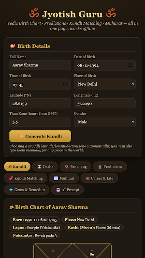 Jyotish Guru: Kundli & Dasha Screenshot 0