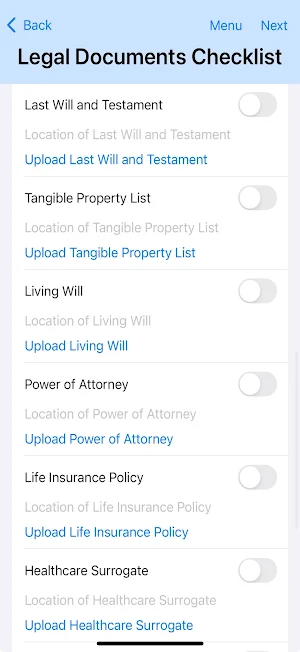 Legacy Plan Screenshot 1