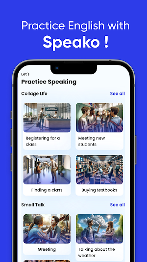 Speako: conversation practice Screenshot 0