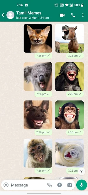 Animals Laughing Stickers Screenshot 3