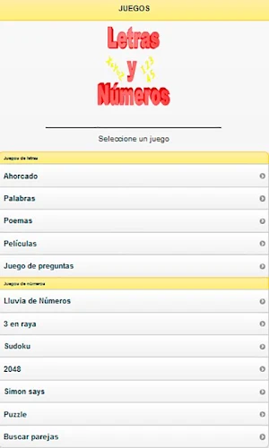Juegos de Letras y Numeros Screenshot 0