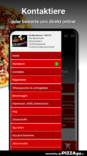 Giovannis Pizza Trier Screenshot 2