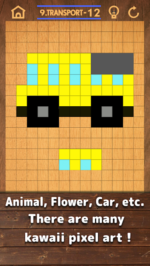 Bit Block Puzzle - Woody and Kawaii Pixel Art Screenshot 2