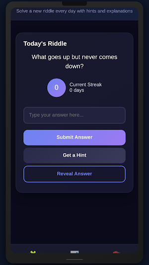 Daily Riddle Challenge Screenshot 0