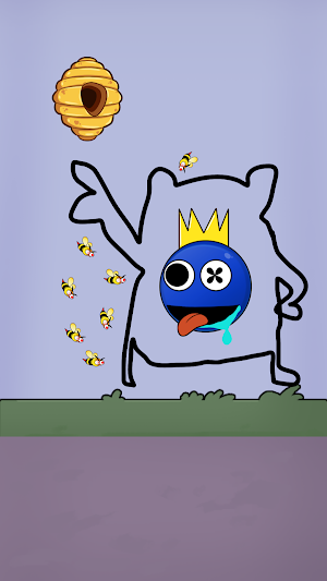 Save the Rainbow Blue Monster Screenshot 0