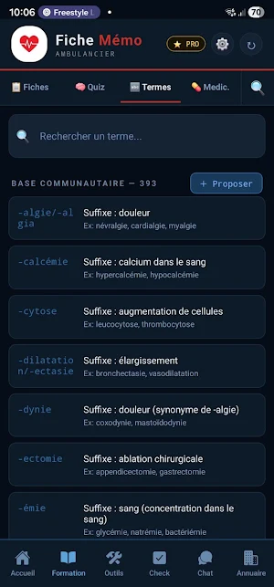 Fiche Mémo Ambulancier Screenshot 3