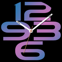 Strong Blue Pink Watch Face