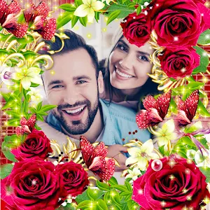 Rose flower photo frame Screenshot 2
