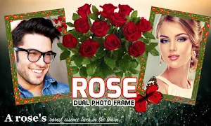 Red Rose Dual Photo Frames Screenshot 0