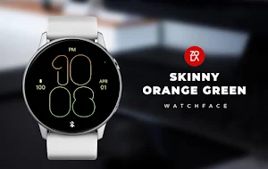 Skinny Orange Green Watch Face Screenshot 0