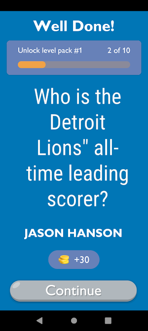Detroit Lions Football Quiz Screenshot 3