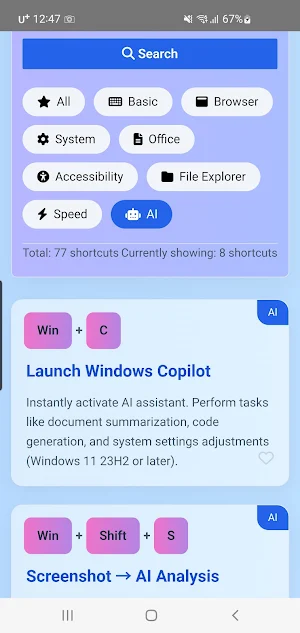 Windows Shortcuts Screenshot 0