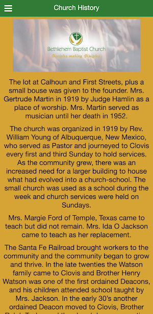Betlehem Baptist Church Screenshot 2
