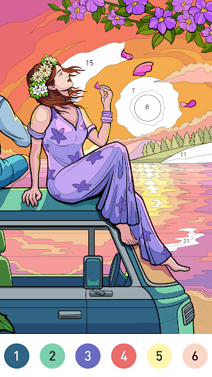 Chill Color By Number Game Screenshot 0