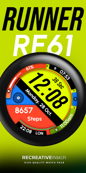 RE61 - Runner Watch Face Screenshot 2