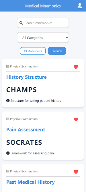 Medical Mnemonics Offline App Screenshot 2