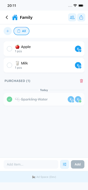 e-List - Shared Shopping List Screenshot 3
