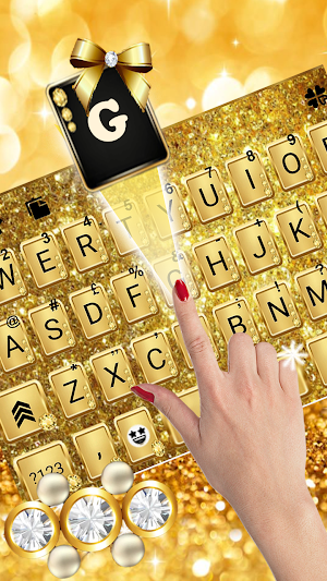 Gold Keyboard Theme Screenshot 1