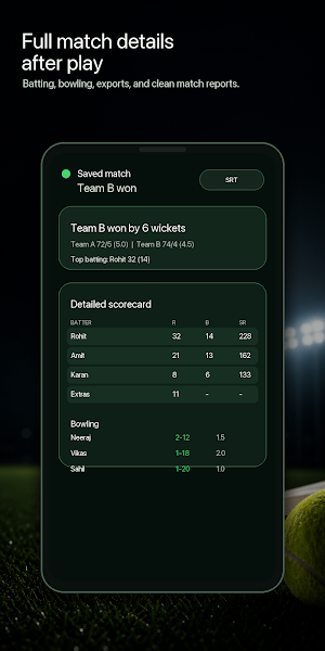 Turf Cricket Scorer Screenshot 2