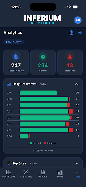 Inferium Reports Screenshot 3
