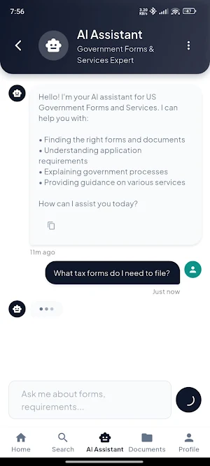 US Forms Screenshot 2