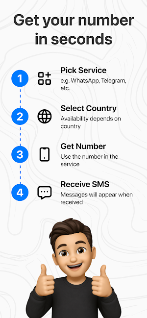 ReceiveSMS: Virtual Number SMS Screenshot 3