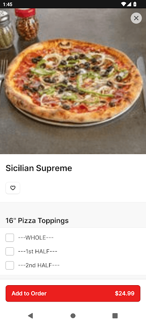 Vittorios Pizzeria Screenshot 2