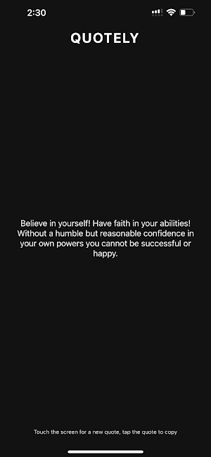 Quotely - Random Quotes Screenshot 2