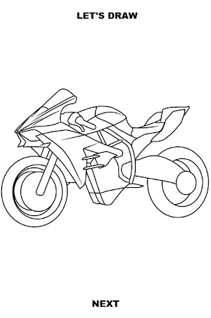 Draw Motorcycles: Sport Screenshot 3