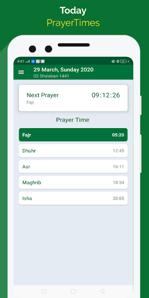 RamadaTimes:PrayerTimes,Qibla Screenshot 2