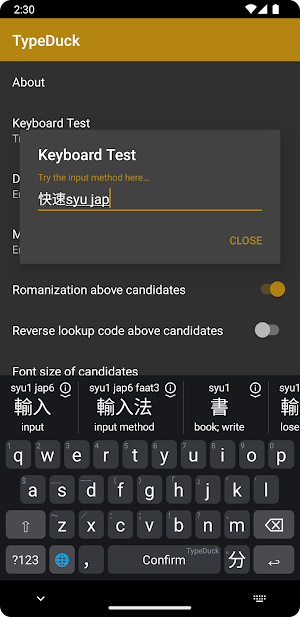 TypeDuck Screenshot 2