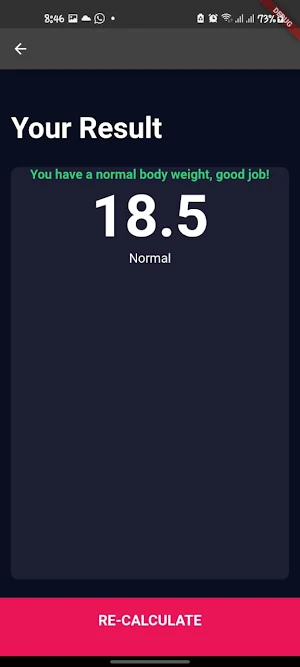 MyBMI Screenshot 0