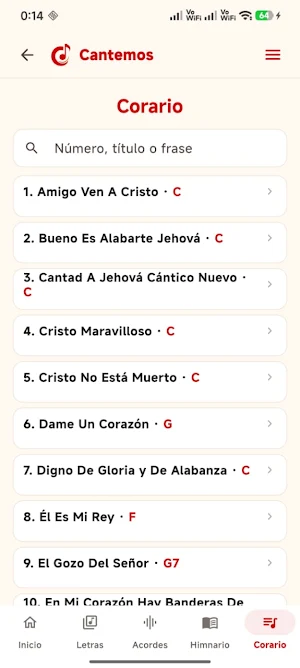 Cantemos: Letras y acordes Screenshot 3
