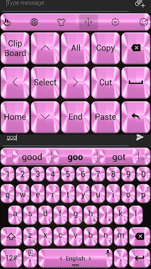 Keyboard Theme Metallic Fuxia Screenshot 1