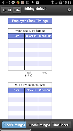 Employee Timesheet Screenshot 0