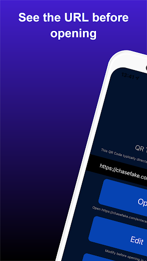 Hackqr - QR Reader to control before you launch Screenshot 1