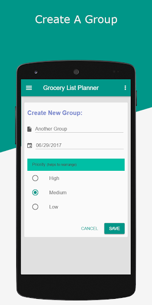 Grocery List Planner Screenshot 1
