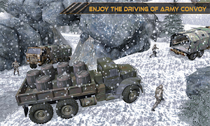 Dirt Road Army Cargo Truck - Snow Trucker Champion Screenshot 0
