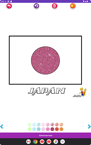coloring flag asian countries Screenshot 0