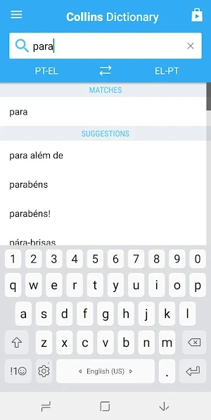Greek-Portuguese Dictionary Screenshot 0