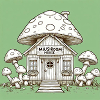 Mushroom House Coloring Game