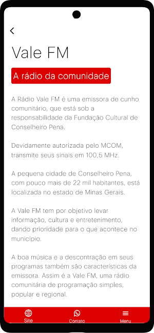 Vale FM Screenshot 1